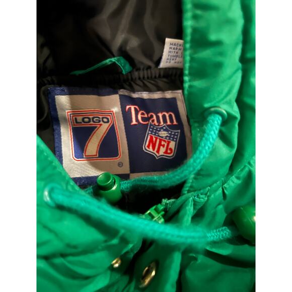 Logo 7 Philadelphia Eagles vintage winter jacket fits medium sized men’s large - Picture 4 of 6